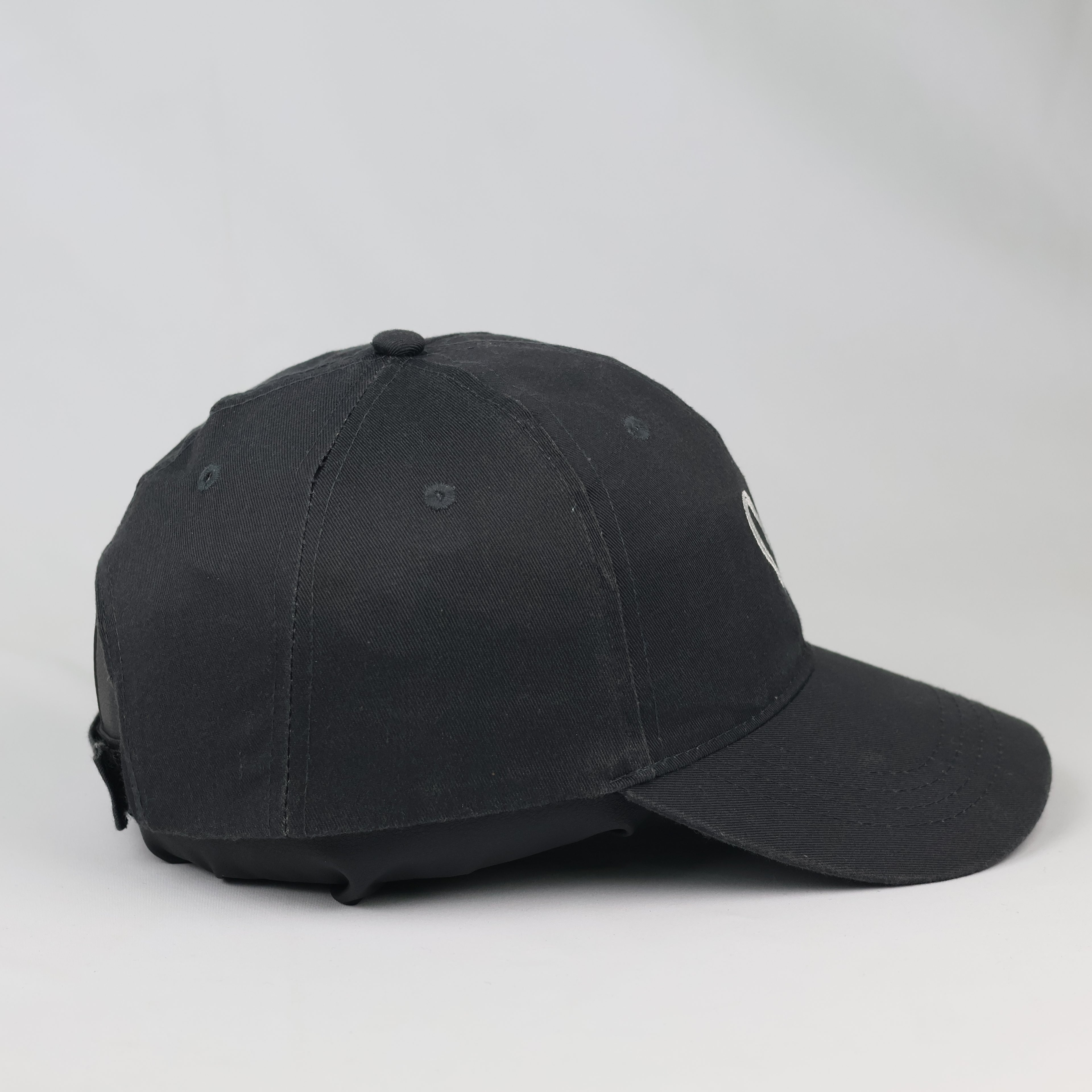 Thrifted Minimalist Black & White Heart Sketch Strapback Cap