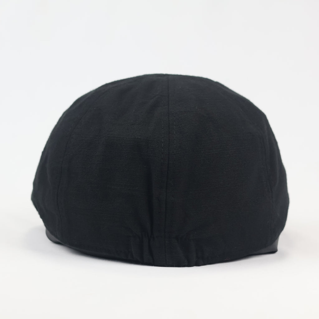 Vintage Seoul Cap "Send Your Good Luck" Newsboy Thrifted  Hat - Black