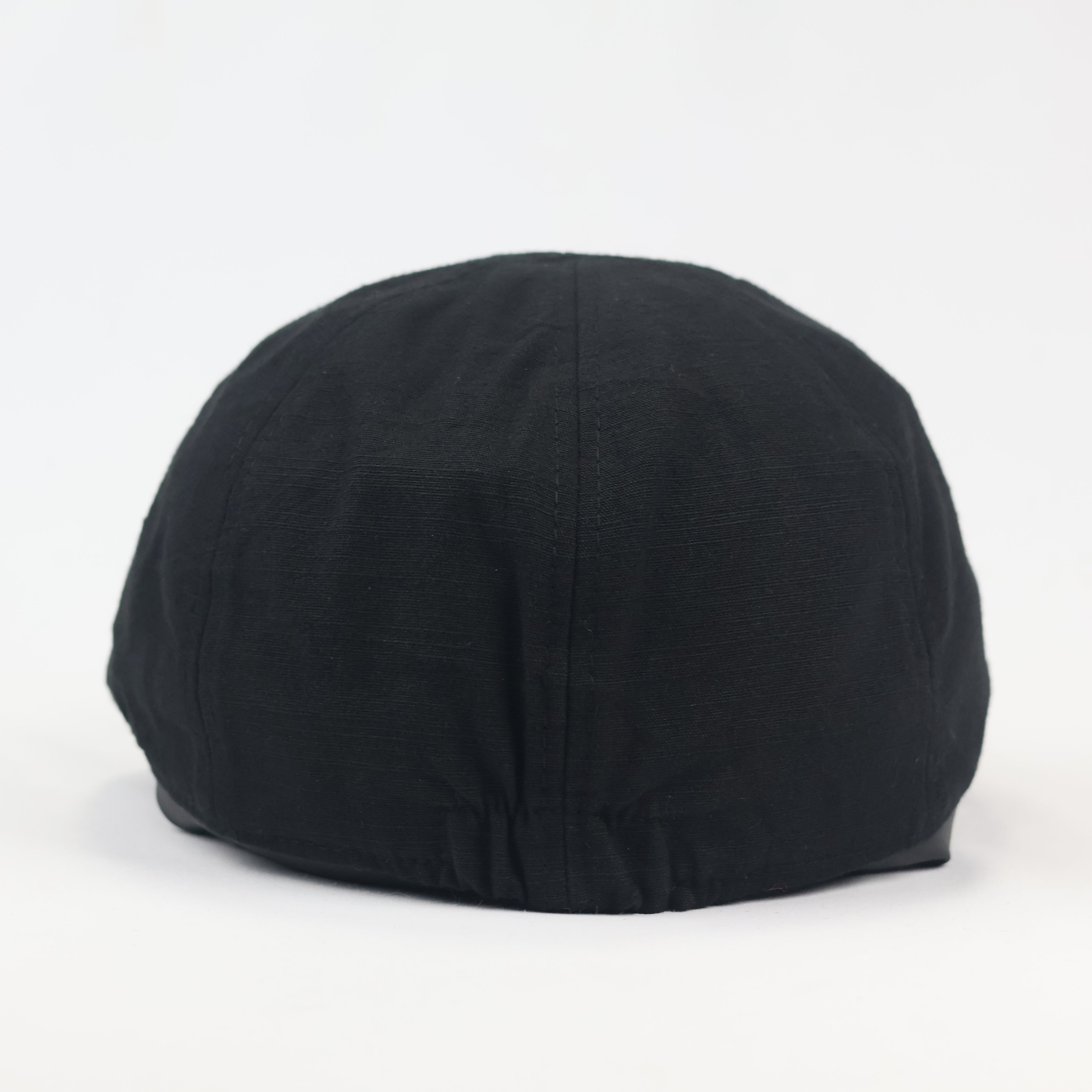 Vintage Seoul Cap "Send Your Good Luck" Newsboy Thrifted  Hat - Black
