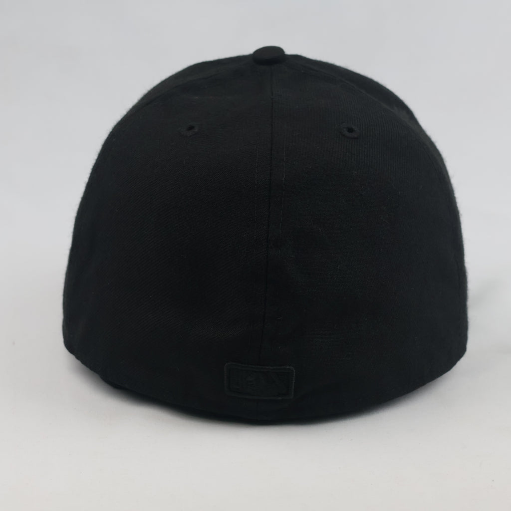 Thrifted New Era All-Black Sox Flat Brim Hat (59-60cm) | 10385