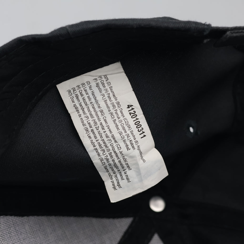 Thrifted Minimalist Black & White Heart Sketch Strapback Cap