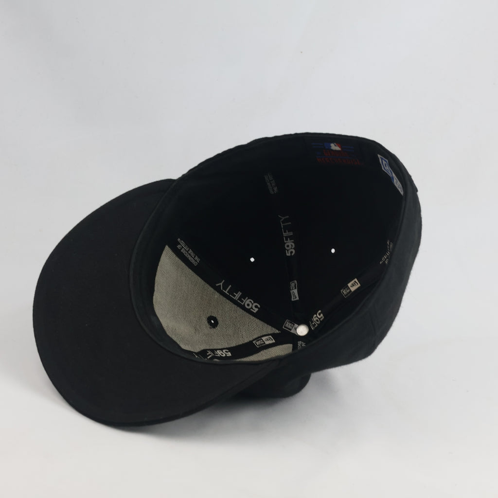 Thrifted New Era All-Black Sox Flat Brim Hat (59-60cm) | 10385