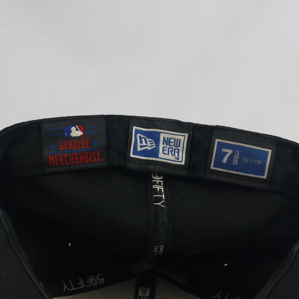 Thrifted New Era All-Black Sox Flat Brim Hat (59-60cm) | 10385