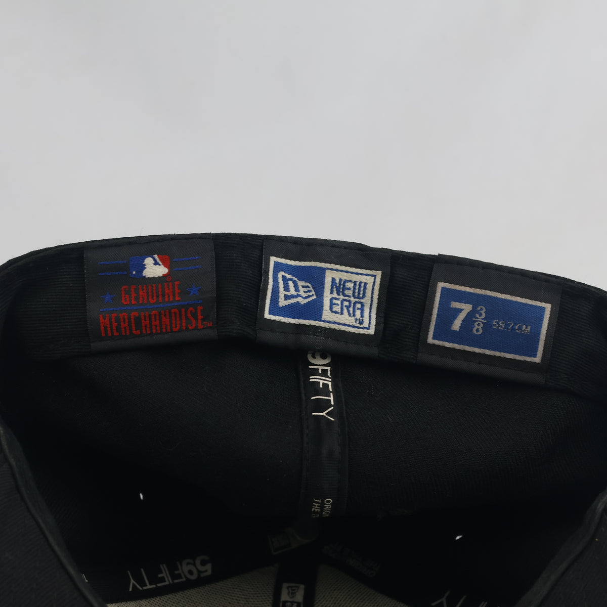 Thrifted New Era All-Black Sox Flat Brim Hat (59-60cm) | 10385