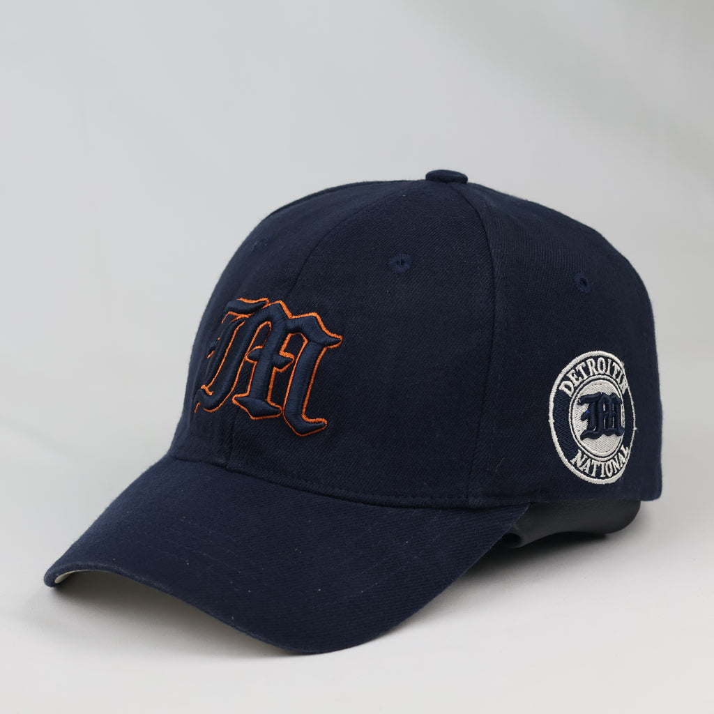 Thrifted Navy Blue Old English M Embroidered Baseball Cap