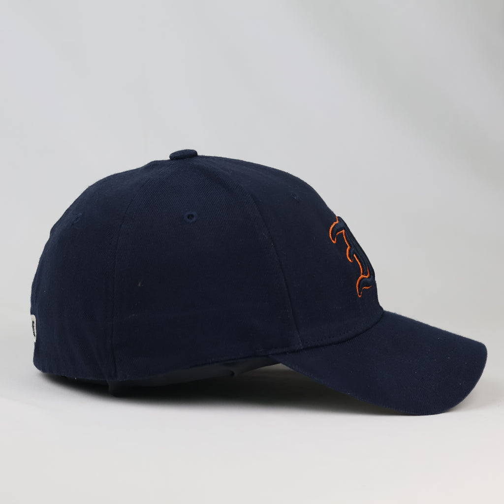 Thrifted Navy Blue Old English M Embroidered Baseball Cap