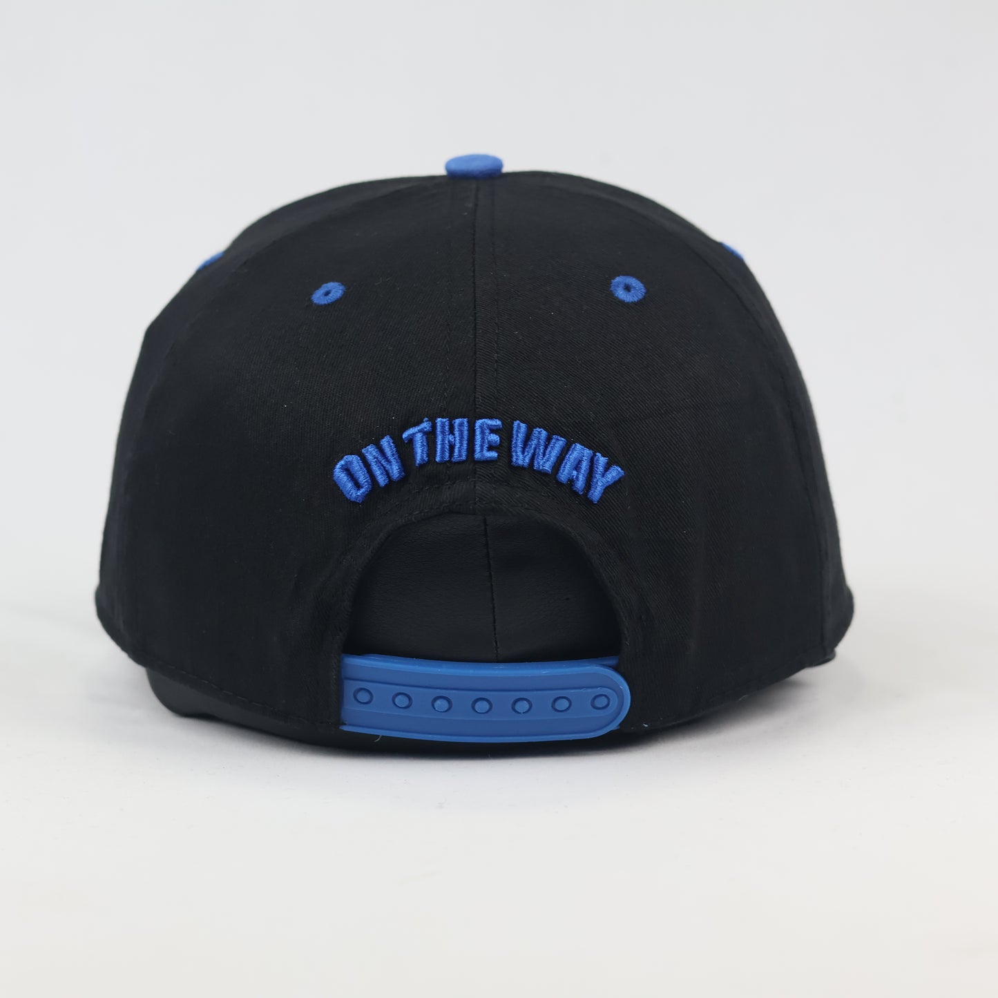 Faster Glory Graphic Thrifted Cap - Black/Blue Flat Brim Snapback