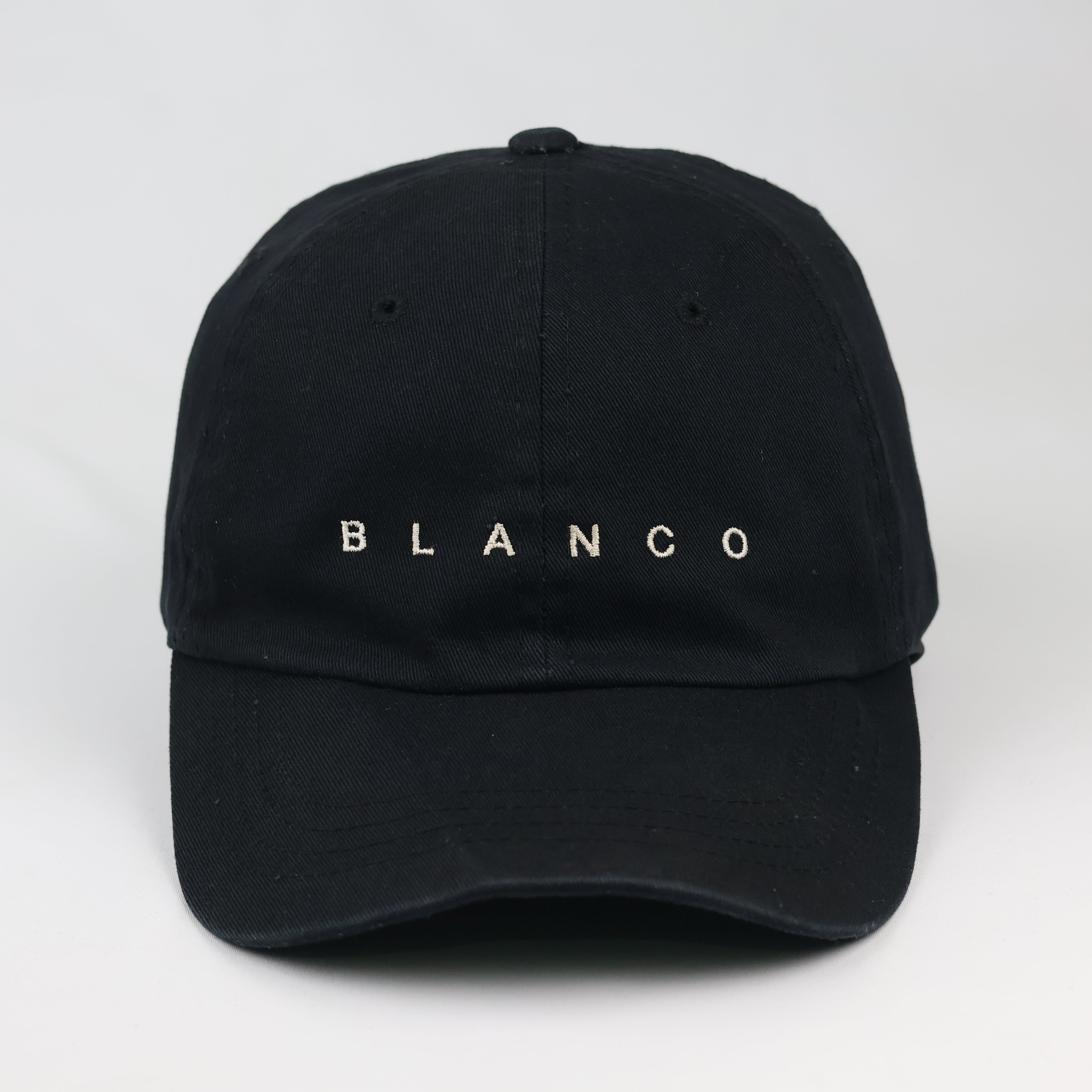 Thrifted Bross Korea Minimalist Black Cotton Strapback Cap