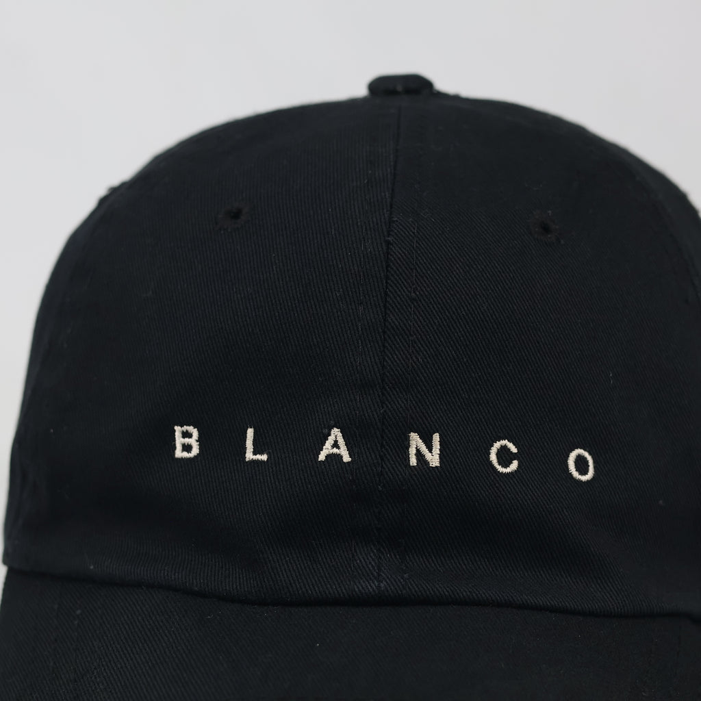 Thrifted Bross Korea Minimalist Black Cotton Strapback Cap