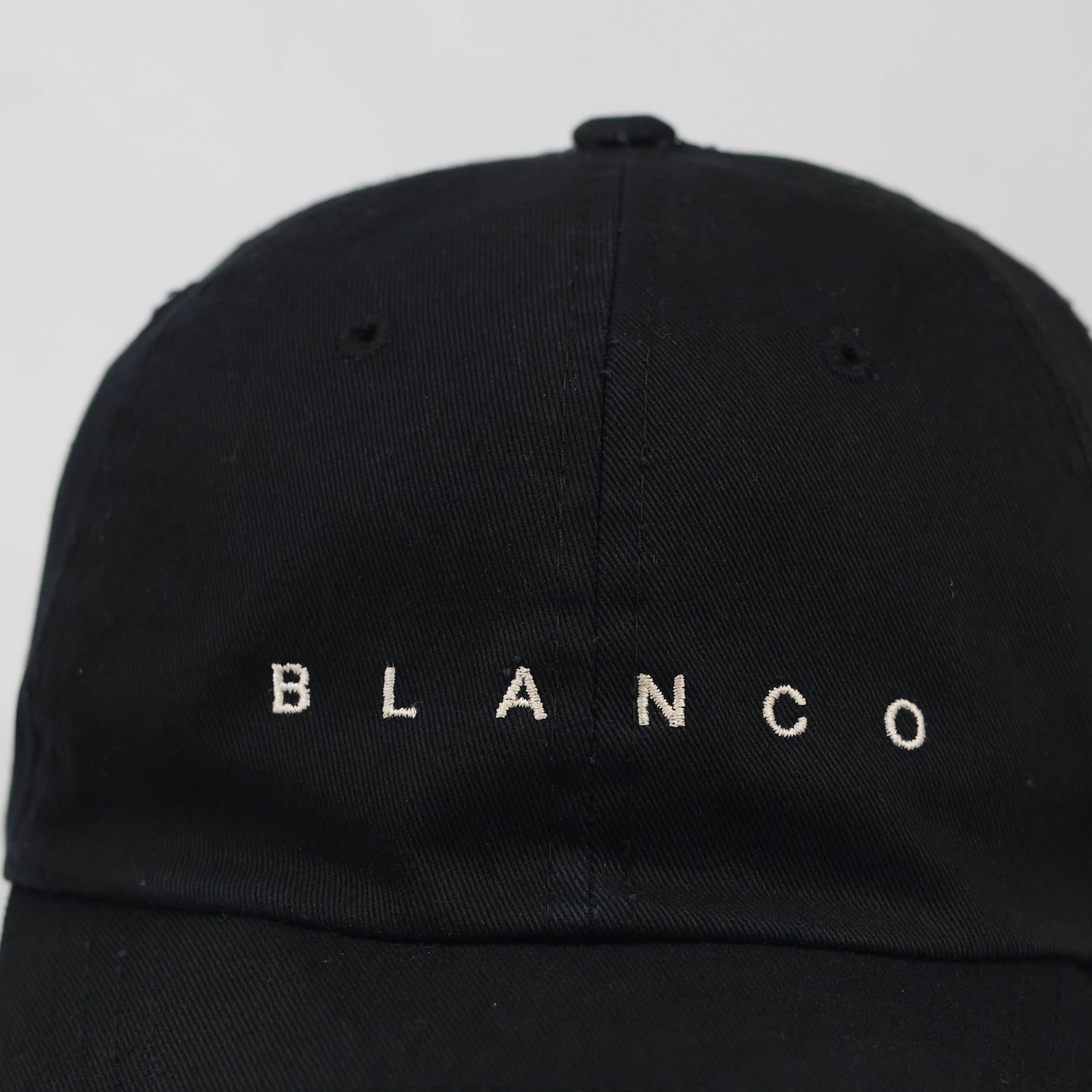 Thrifted Bross Korea Minimalist Black Cotton Strapback Cap
