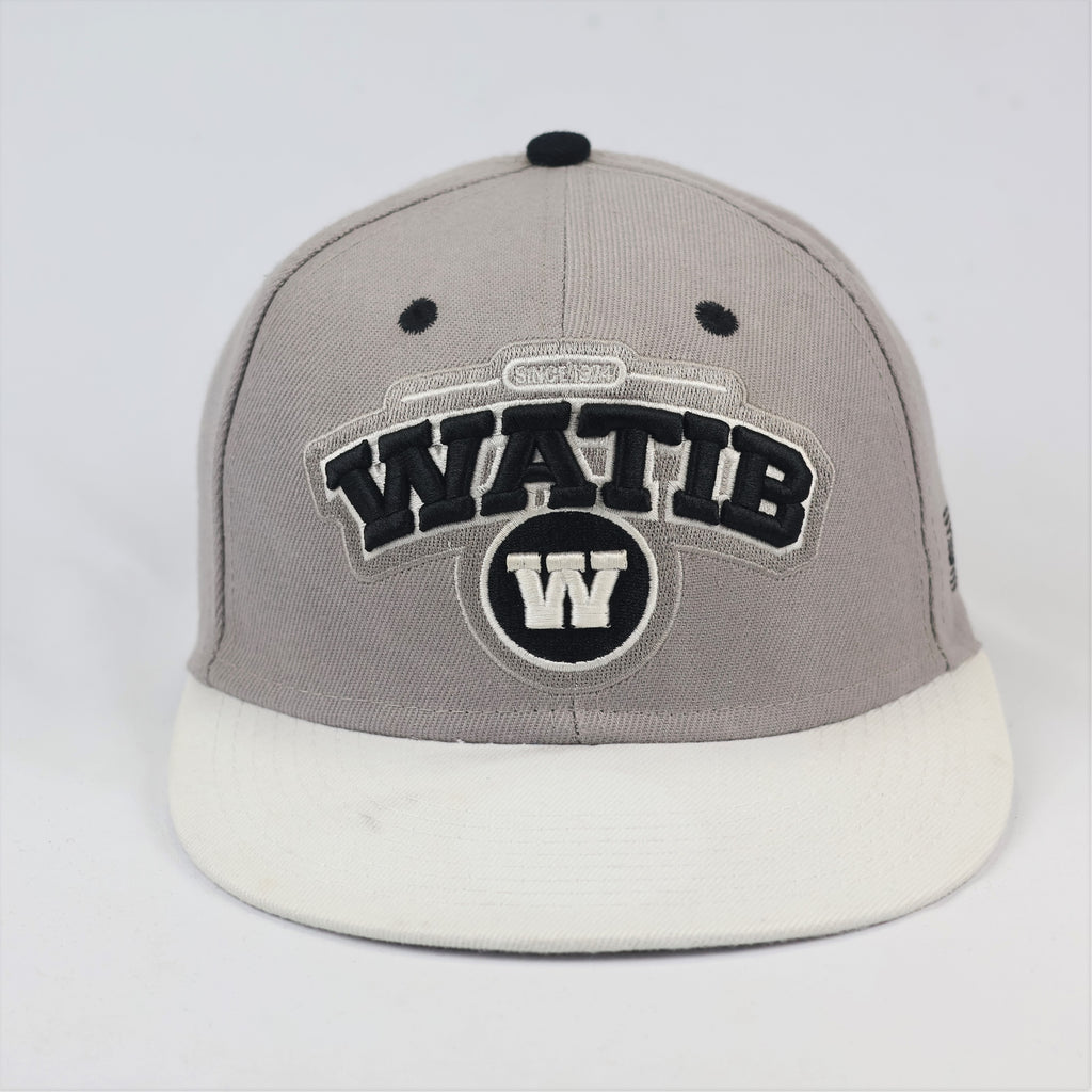 Original Wati B Urban Hip-Hop Thrifted  Hat - Grey/White Snapback