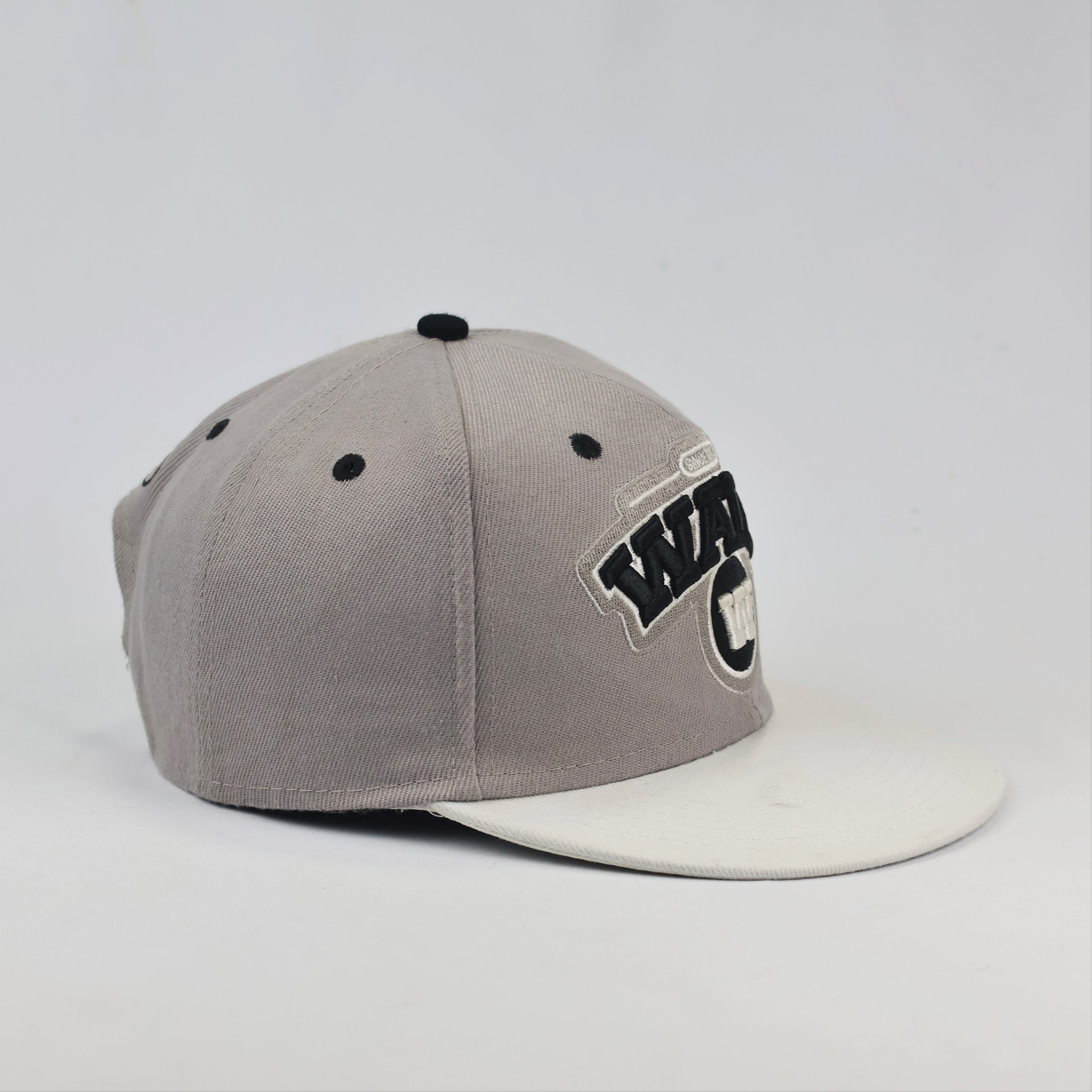 Original Wati B Urban Hip-Hop Thrifted  Hat - Grey/White Snapback