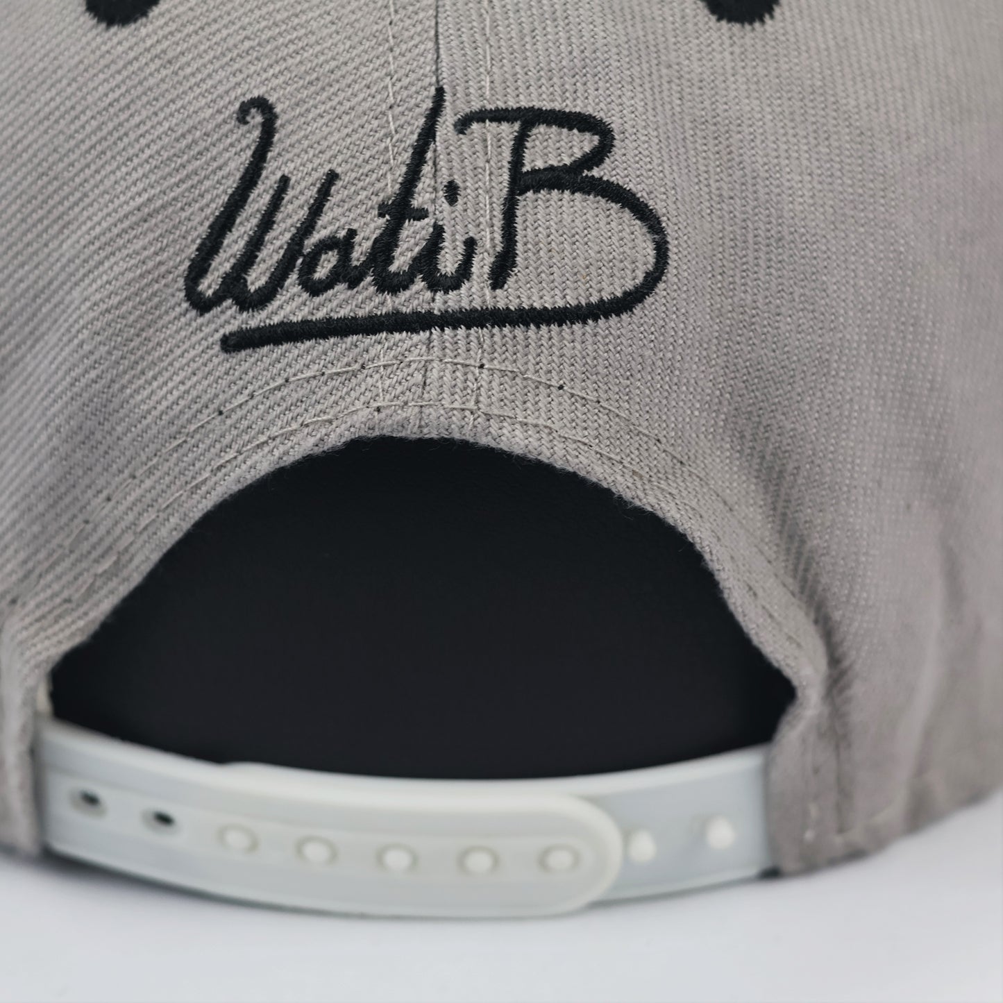 Original Wati B Urban Hip-Hop Thrifted  Hat - Grey/White Snapback