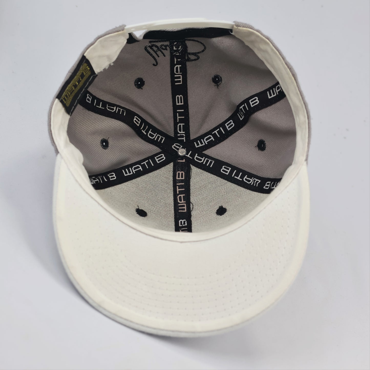 Original Wati B Urban Hip-Hop Thrifted  Hat - Grey/White Snapback