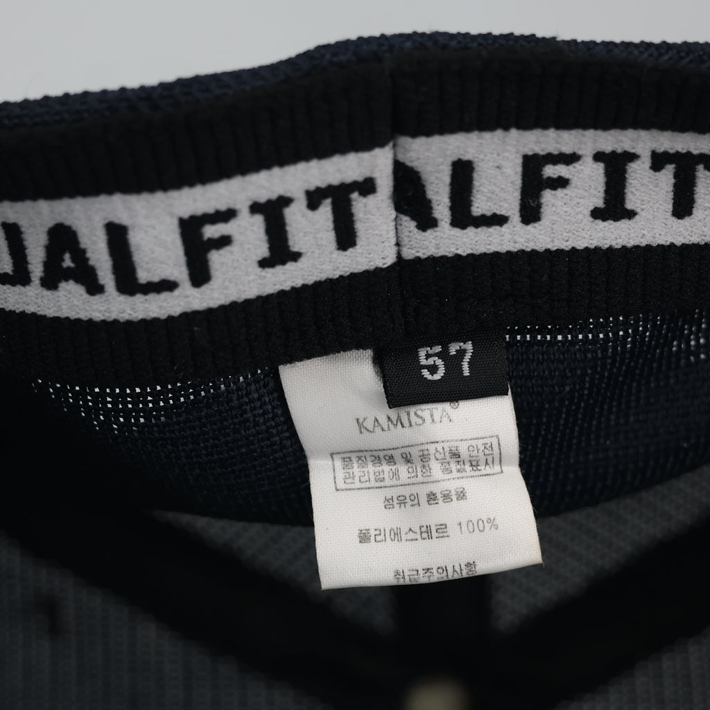 Kamista Embroidered "S" Mesh Back Cap - Navy Blue Dual Thrifted Fitted Hat