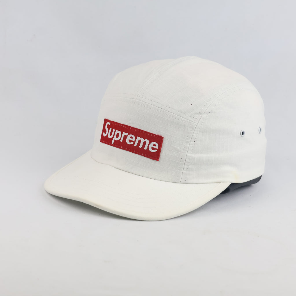 Thrifted Millitage Custom Streetwear Camp Cap with Supreme Box Logo  (56-57cm) | 10411
