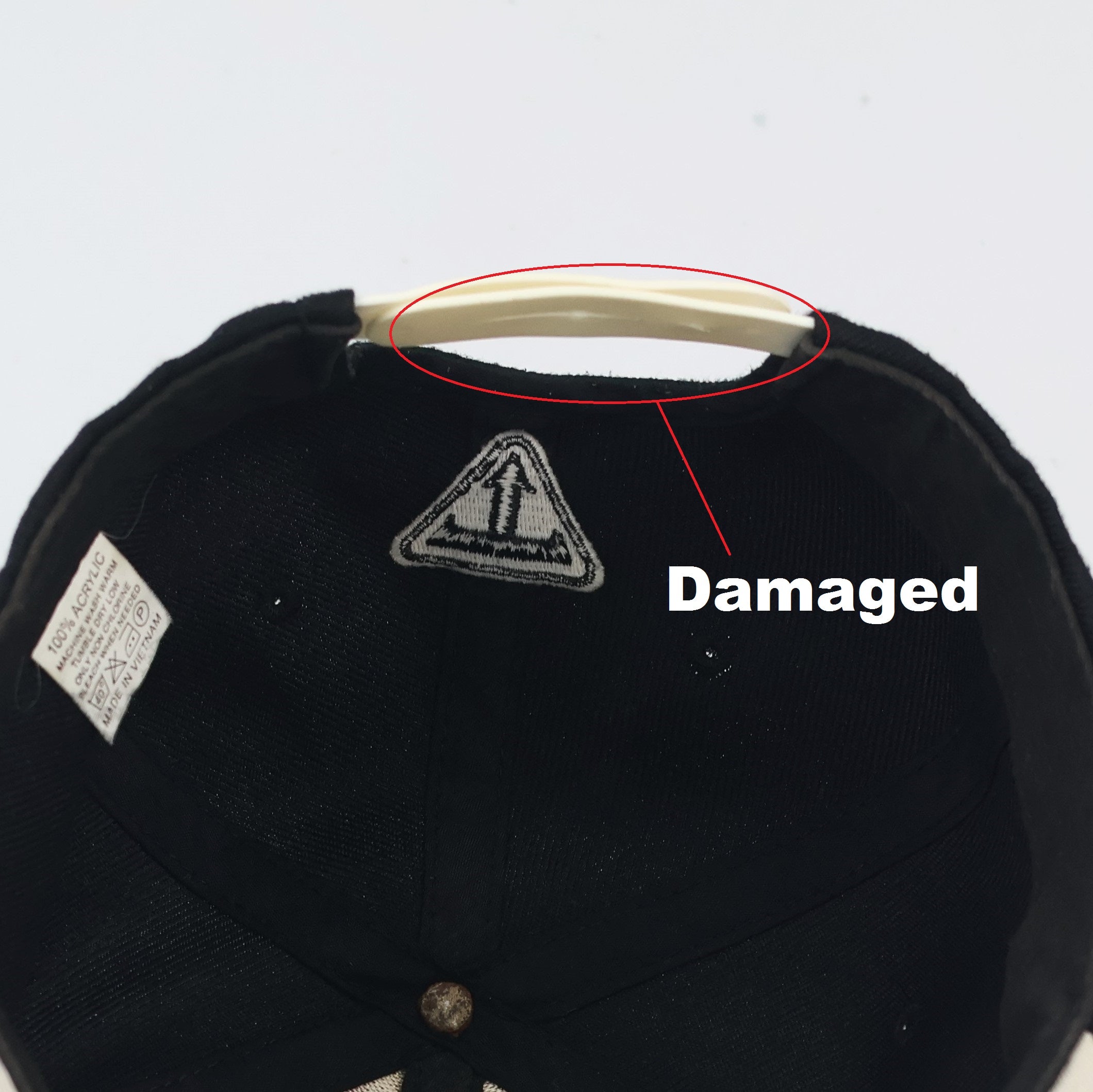 Vintage GET OUT Graphic Thrifted  Snapback - Black Flat Brim Hip-Hop Hat