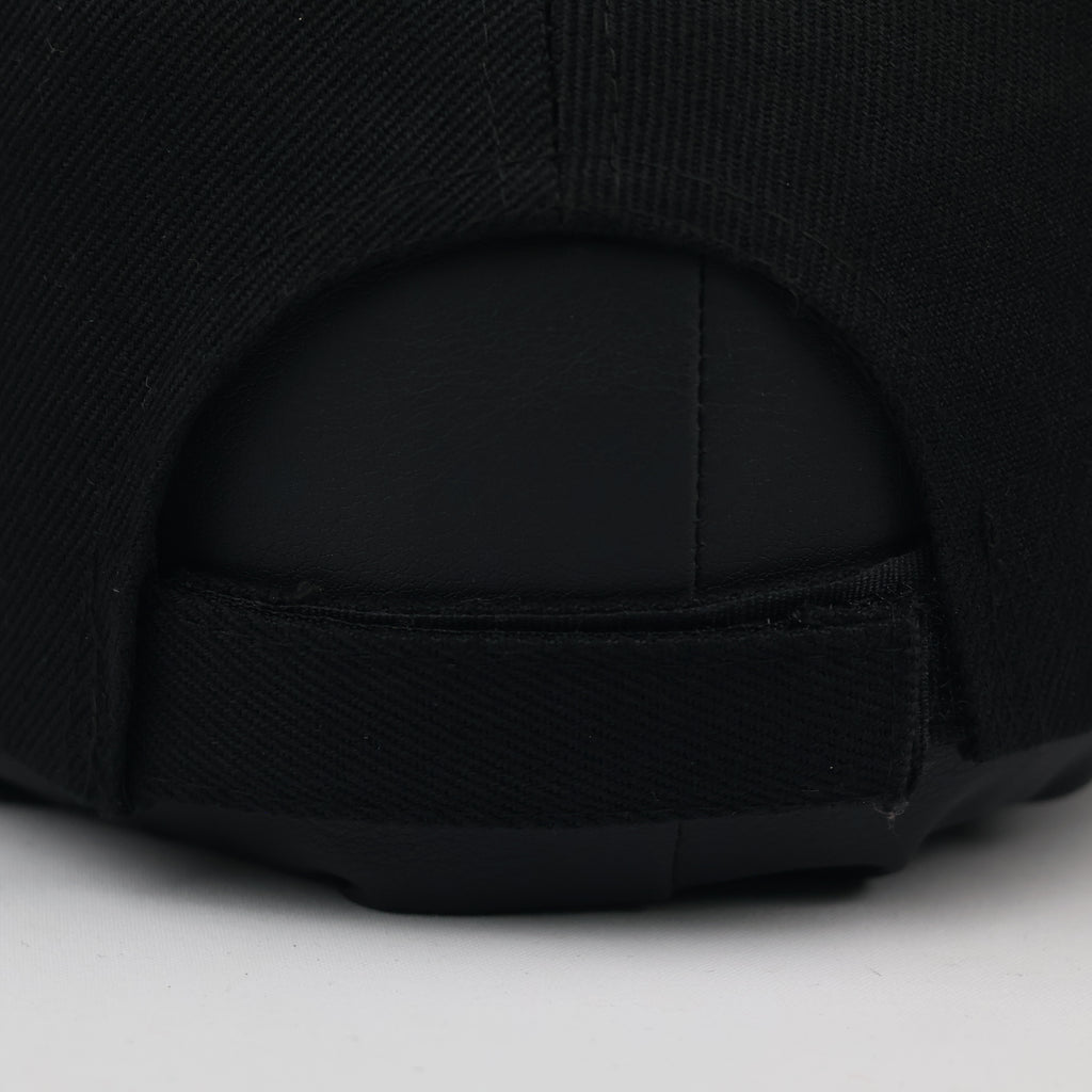 Embroidered Dual Dolphin Baseball Cap - Black Graphic Stitch Hat