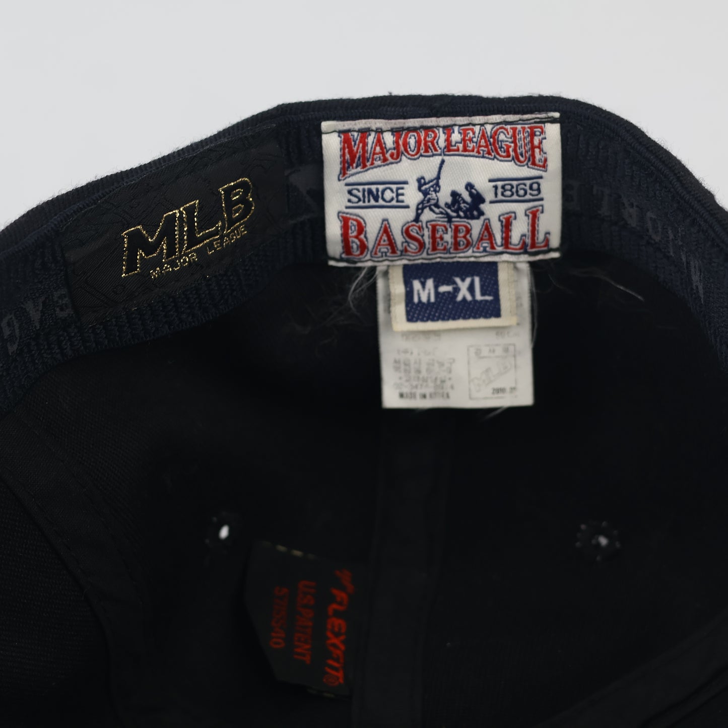 Official MLB New York Yankees Fitted Thrifted Cap - Black on Black NY Logo