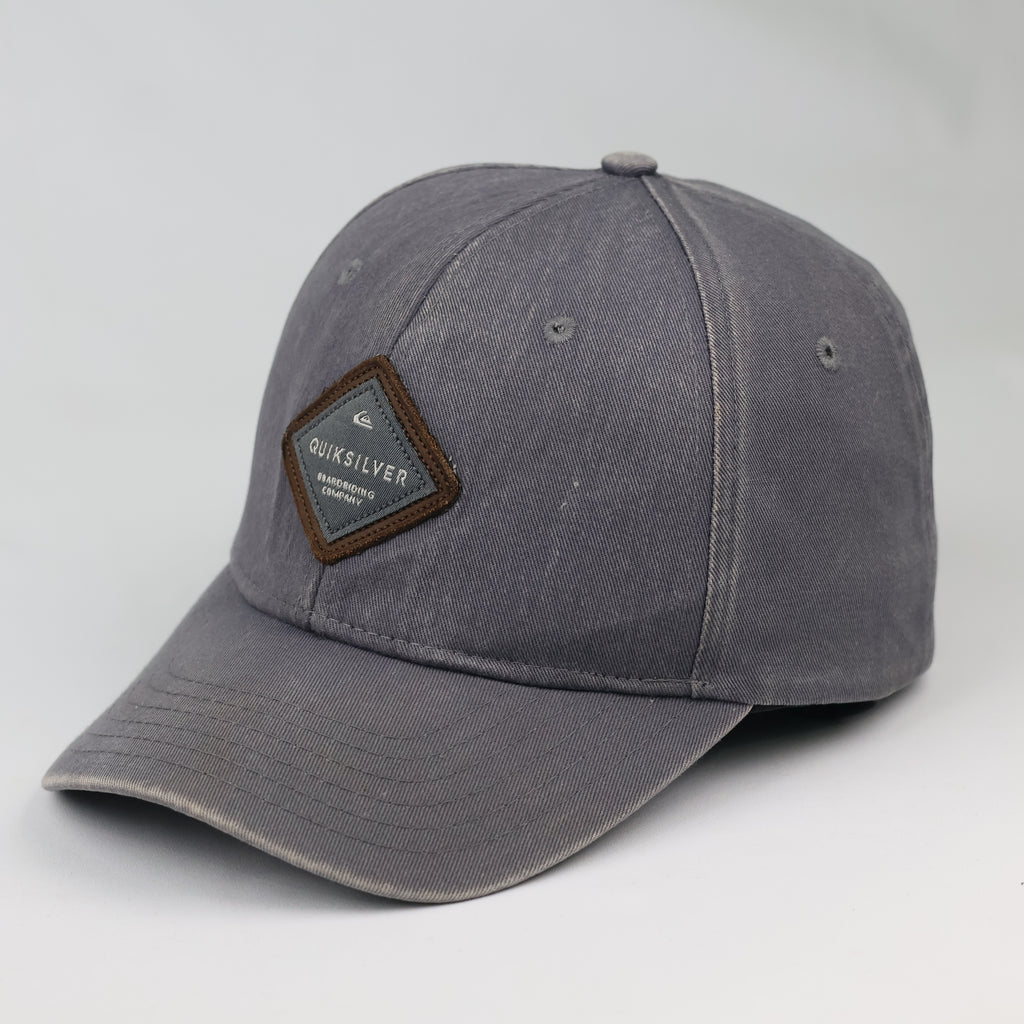 Quiksilver Grey Adjustable Cap | Casual Cotton Snapback Hat 56-58 cm
