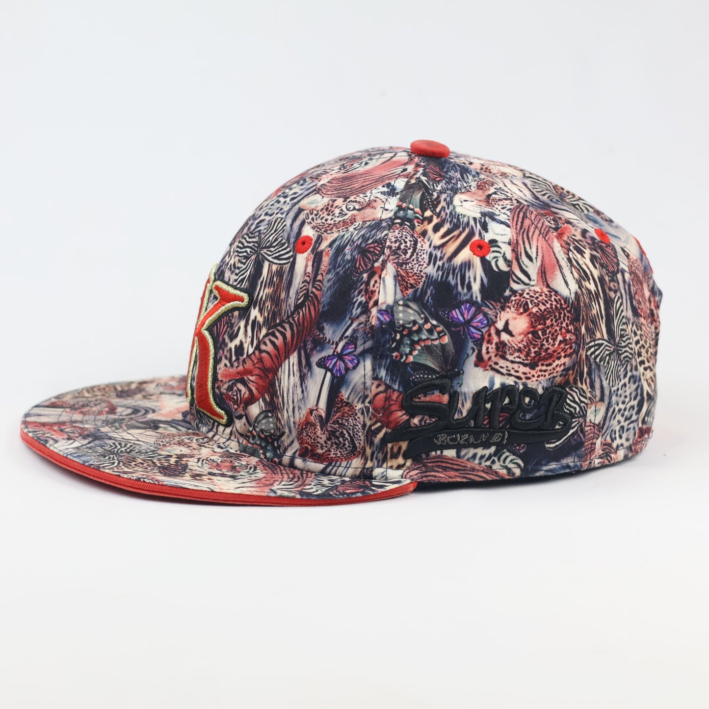 Vintage SMB Super Massive Bound Animal Print Thrifted Snapback Hat