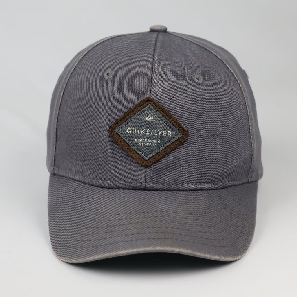 Quiksilver Grey Adjustable Cap | Casual Cotton Snapback Hat 56-58 cm