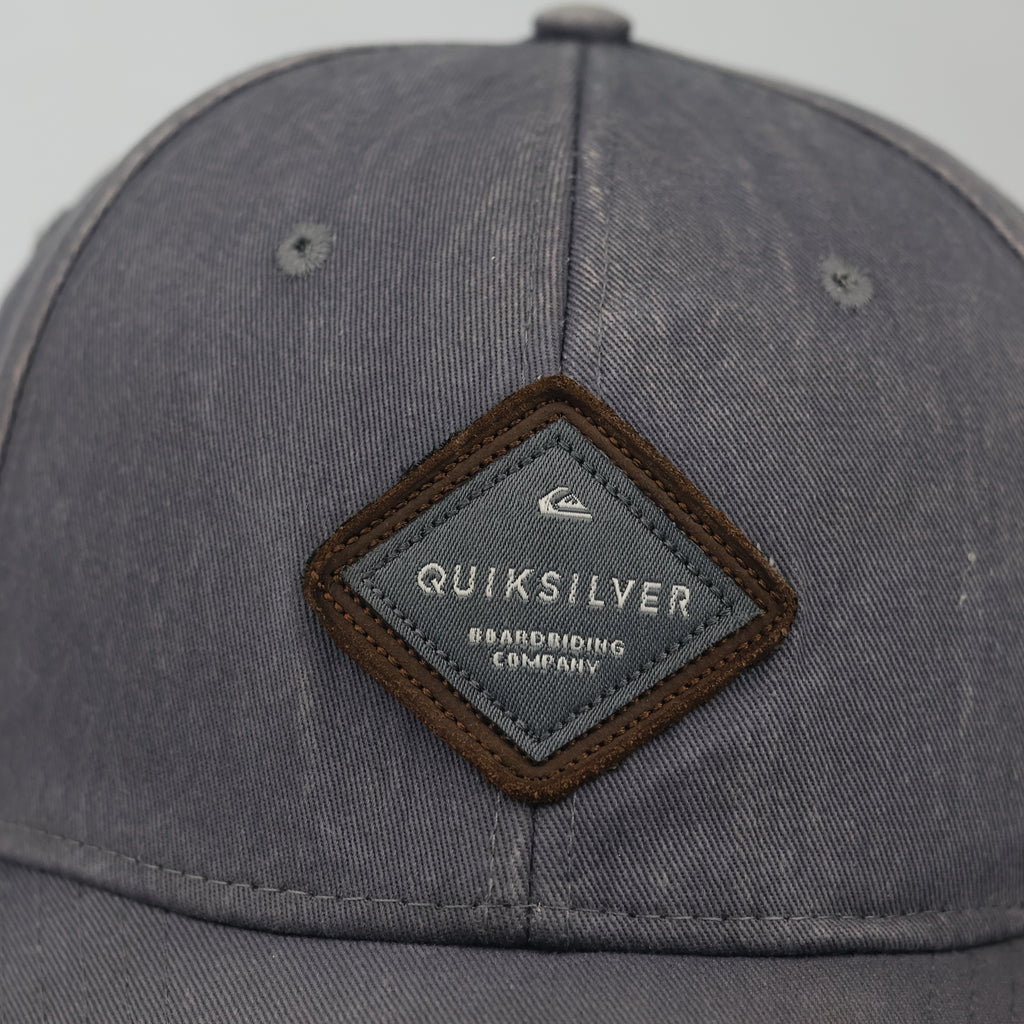 Quiksilver Grey Adjustable Cap | Casual Cotton Snapback Hat 56-58 cm