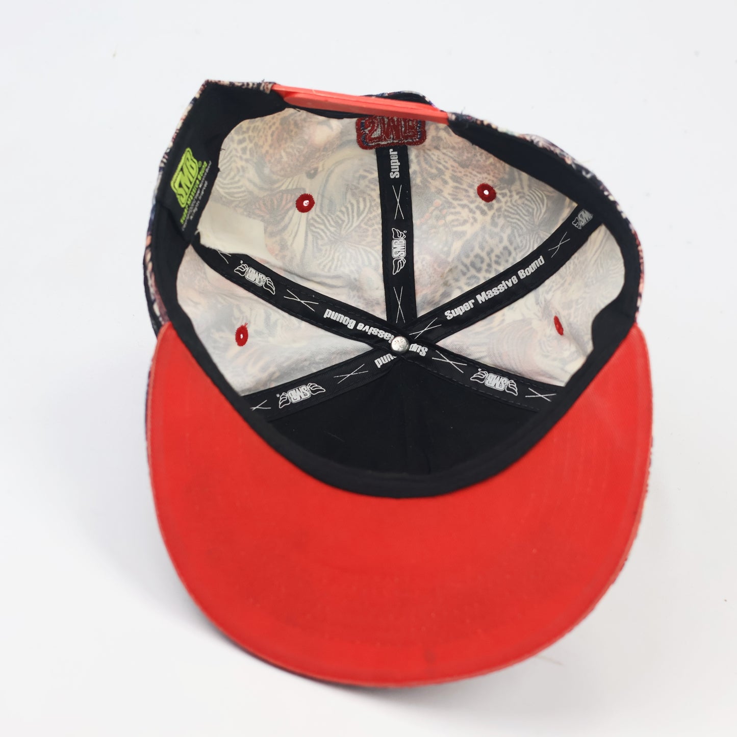 Vintage SMB Super Massive Bound Animal Print Thrifted Snapback Hat