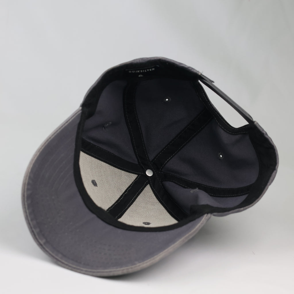 Quiksilver Grey Adjustable Cap | Casual Cotton Snapback Hat 56-58 cm