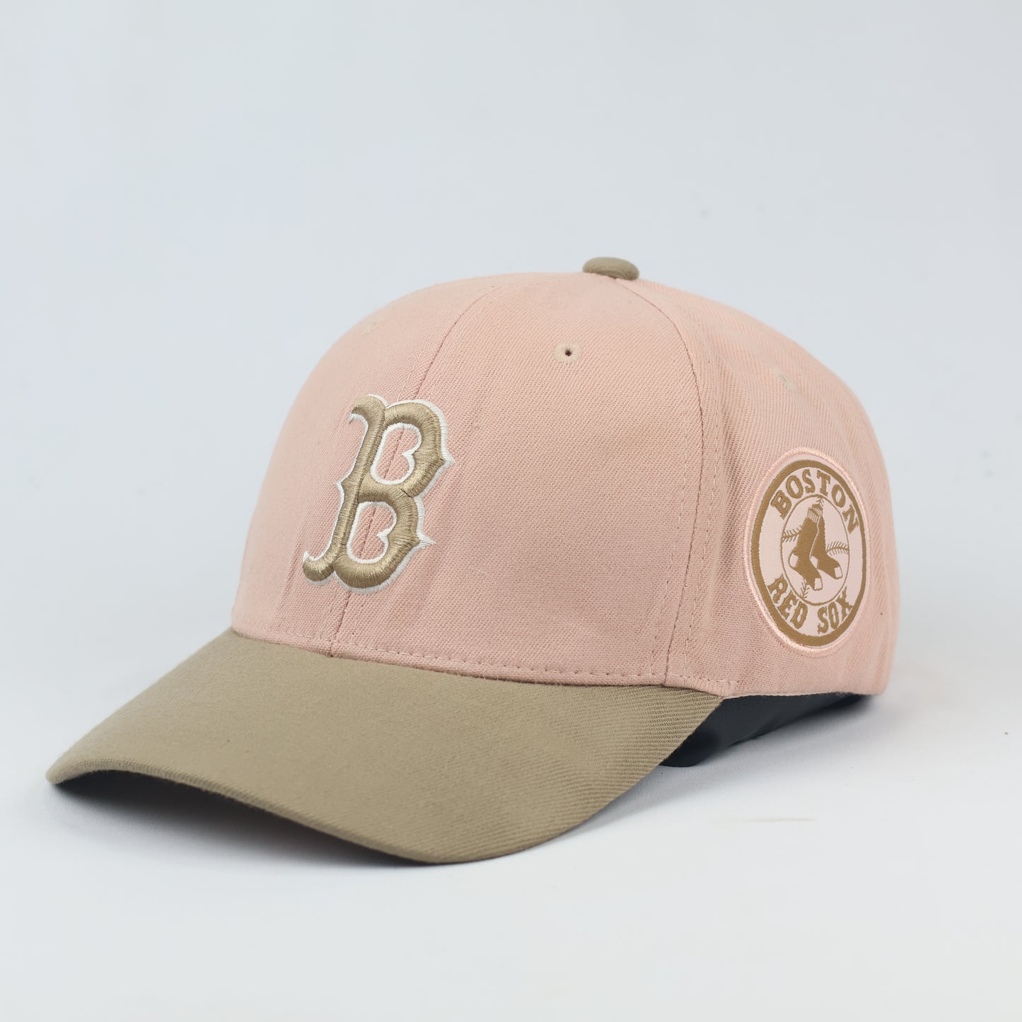Boston Red Sox Embroidered Pink Thrifted Snapback Cap with Red Sox Underbrim