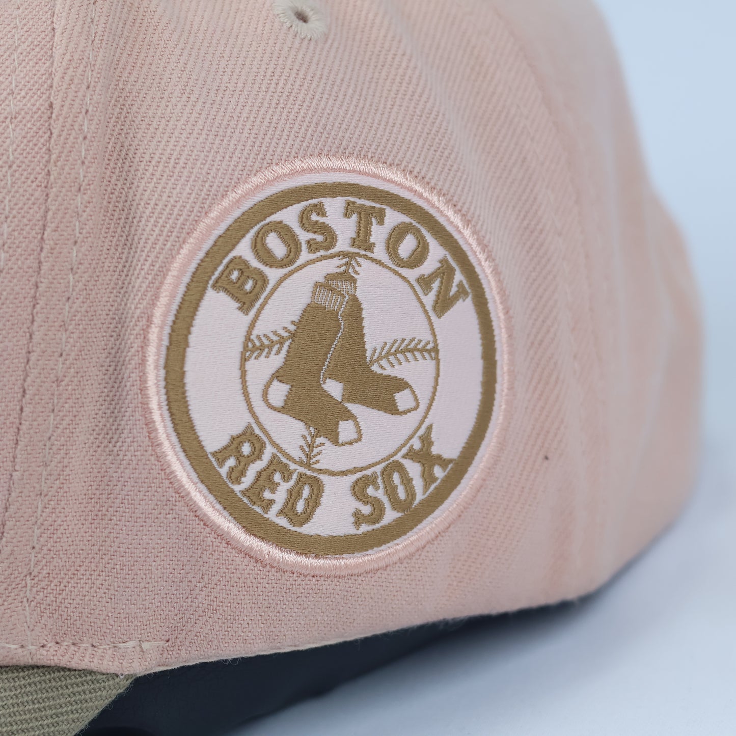 Boston Red Sox Embroidered Pink Thrifted Snapback Cap with Red Sox Underbrim