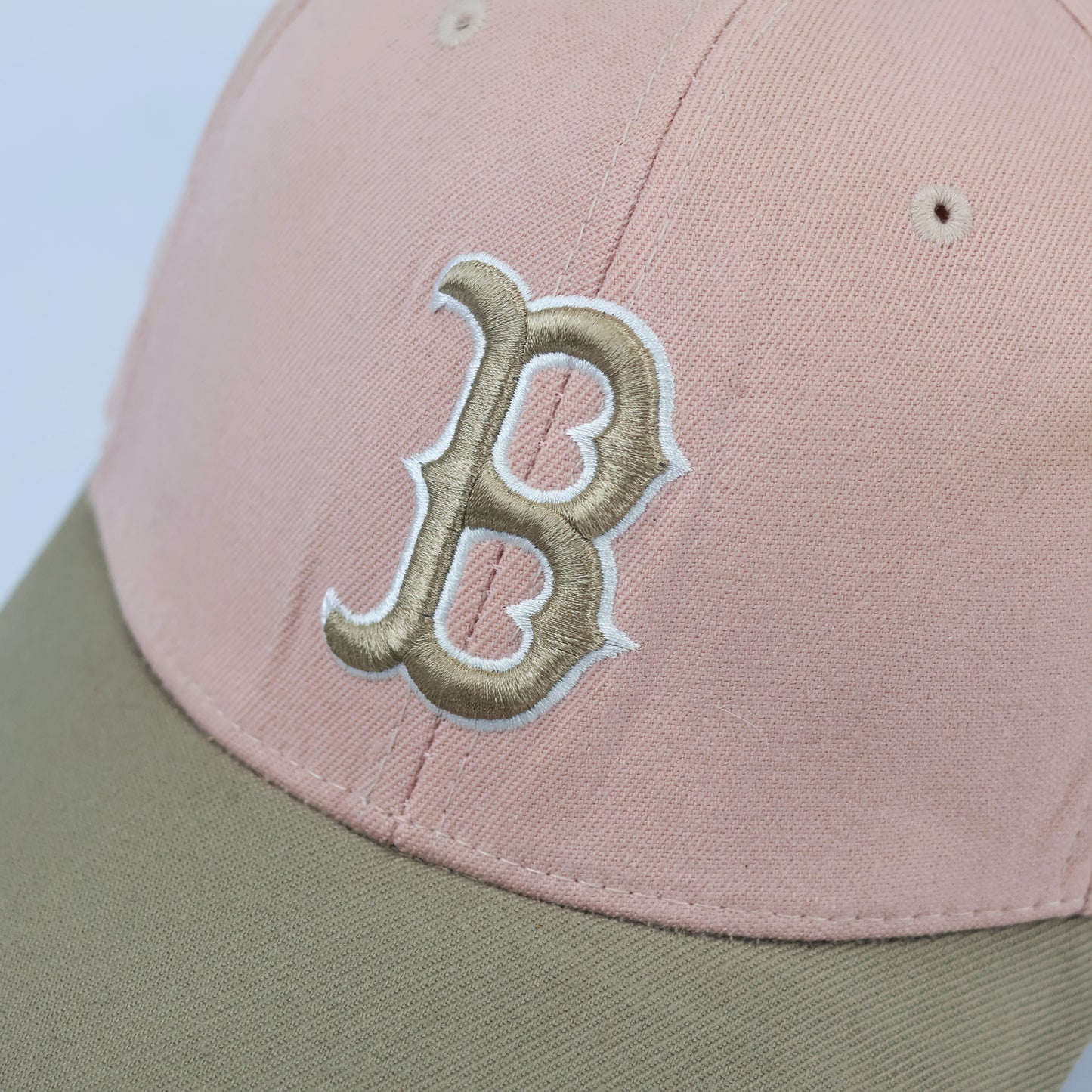 Boston Red Sox Embroidered Pink Thrifted Snapback Cap with Red Sox Underbrim