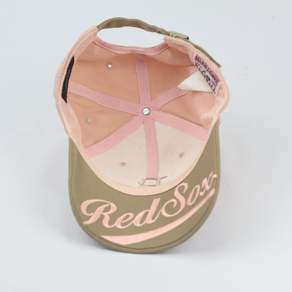Boston Red Sox Embroidered Pink Thrifted Snapback Cap with Red Sox Underbrim