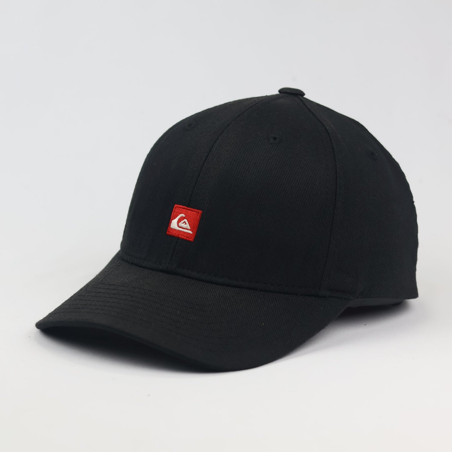 Quiksilver Red Box Logo Adjustable Thrifted Hat - Black