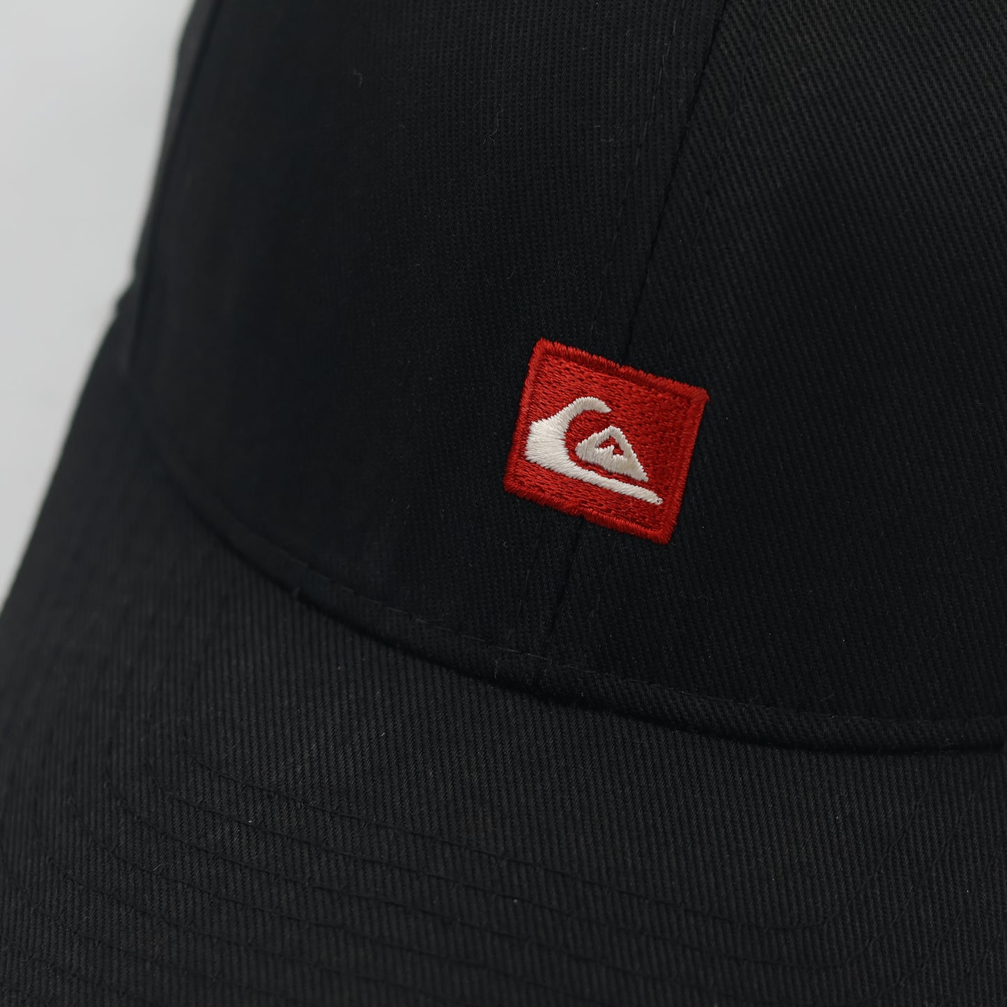 Quiksilver Red Box Logo Adjustable Thrifted Hat - Black