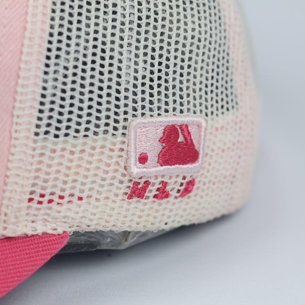 Vintage MLB Philadelphia Phillies Pink Monster Eye Thrifted Trucker Hat