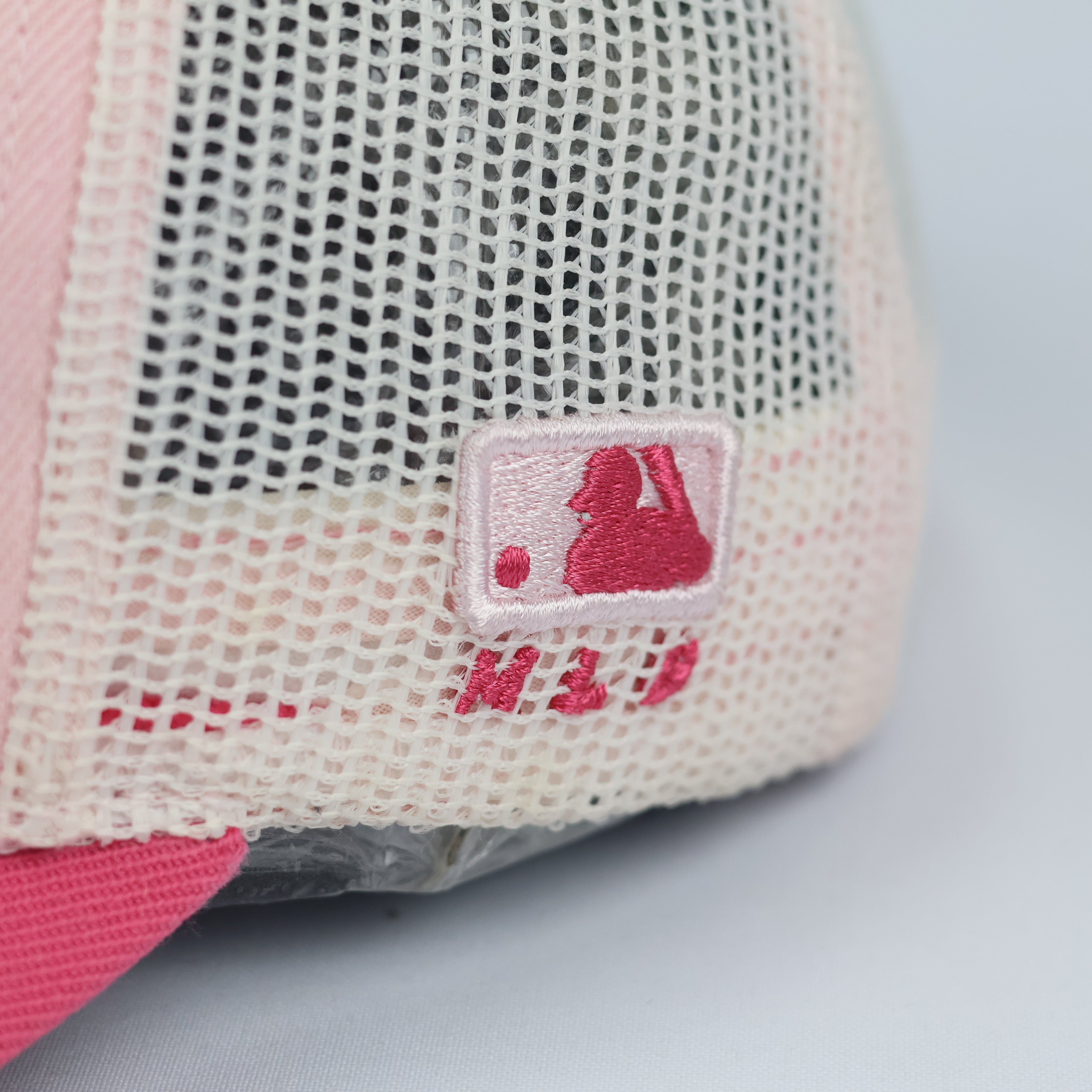 Vintage MLB Philadelphia Phillies Pink Monster Eye Thrifted Trucker Hat