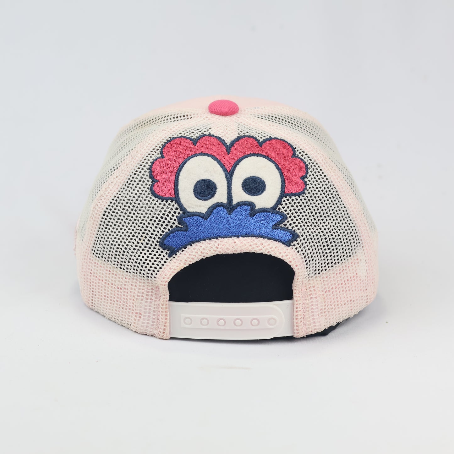 Vintage MLB Philadelphia Phillies Pink Monster Eye Thrifted Trucker Hat