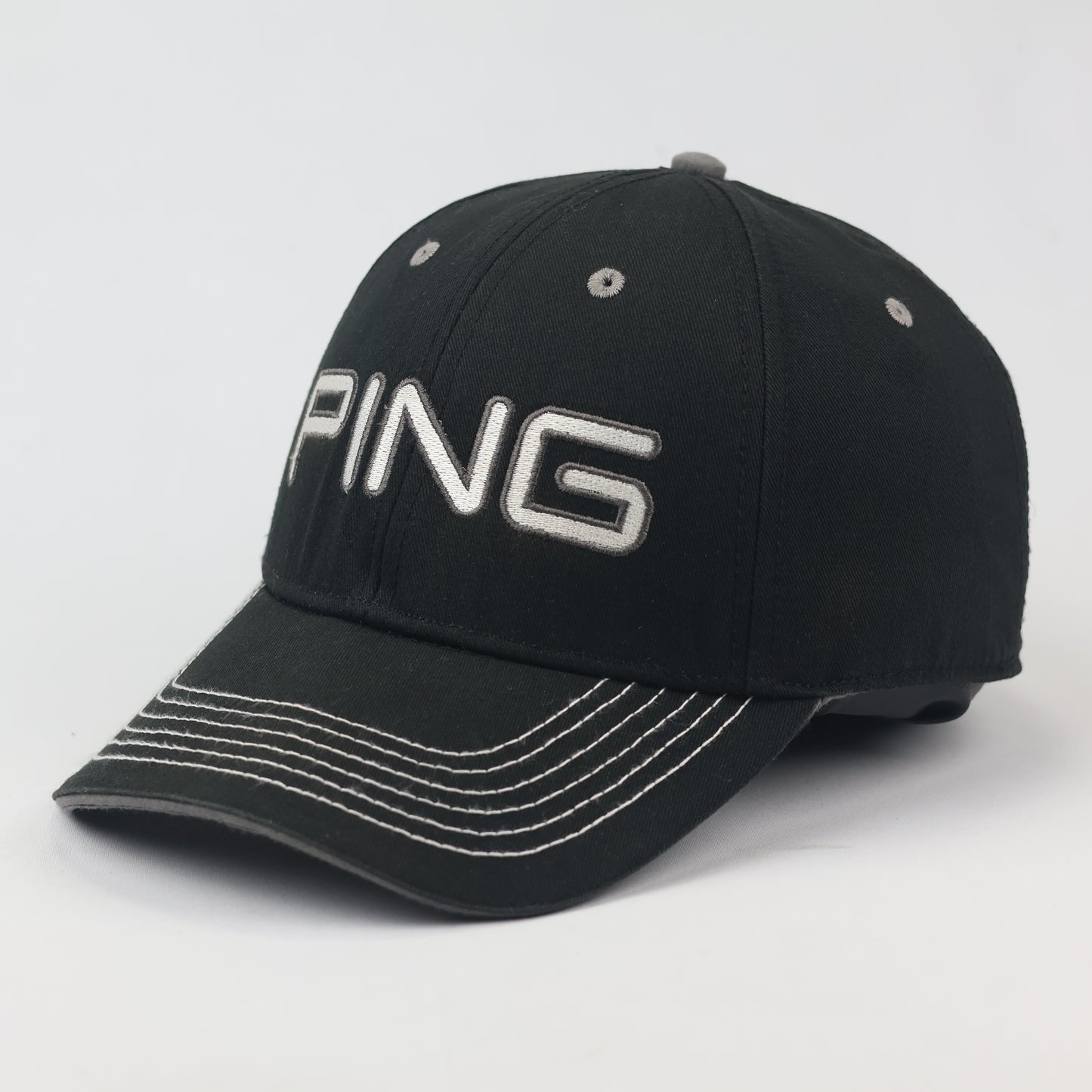 Thrifted PING GOLF "Play Your Best" Black Thrifted Adjustable Baseball Cap
