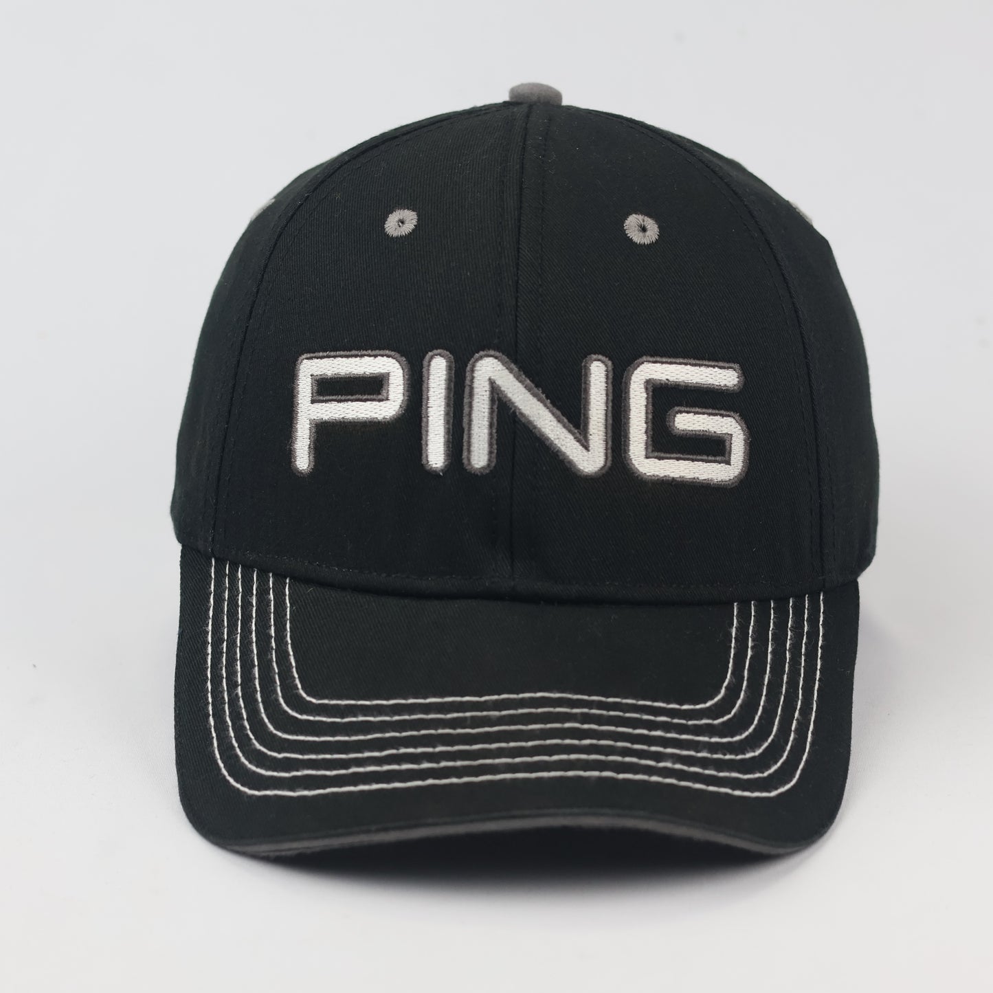 Thrifted PING GOLF "Play Your Best" Black Thrifted Adjustable Baseball Cap