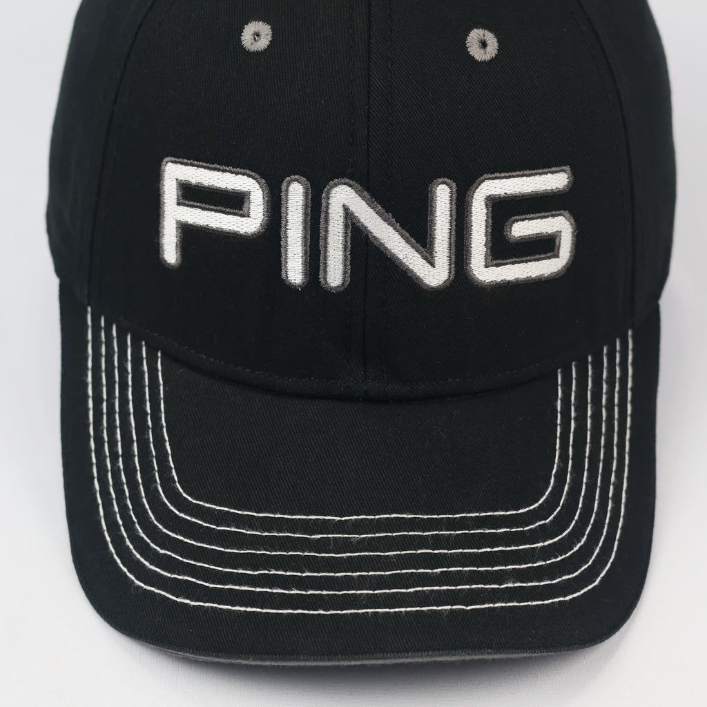 Thrifted PING GOLF "Play Your Best" Black Thrifted Adjustable Baseball Cap