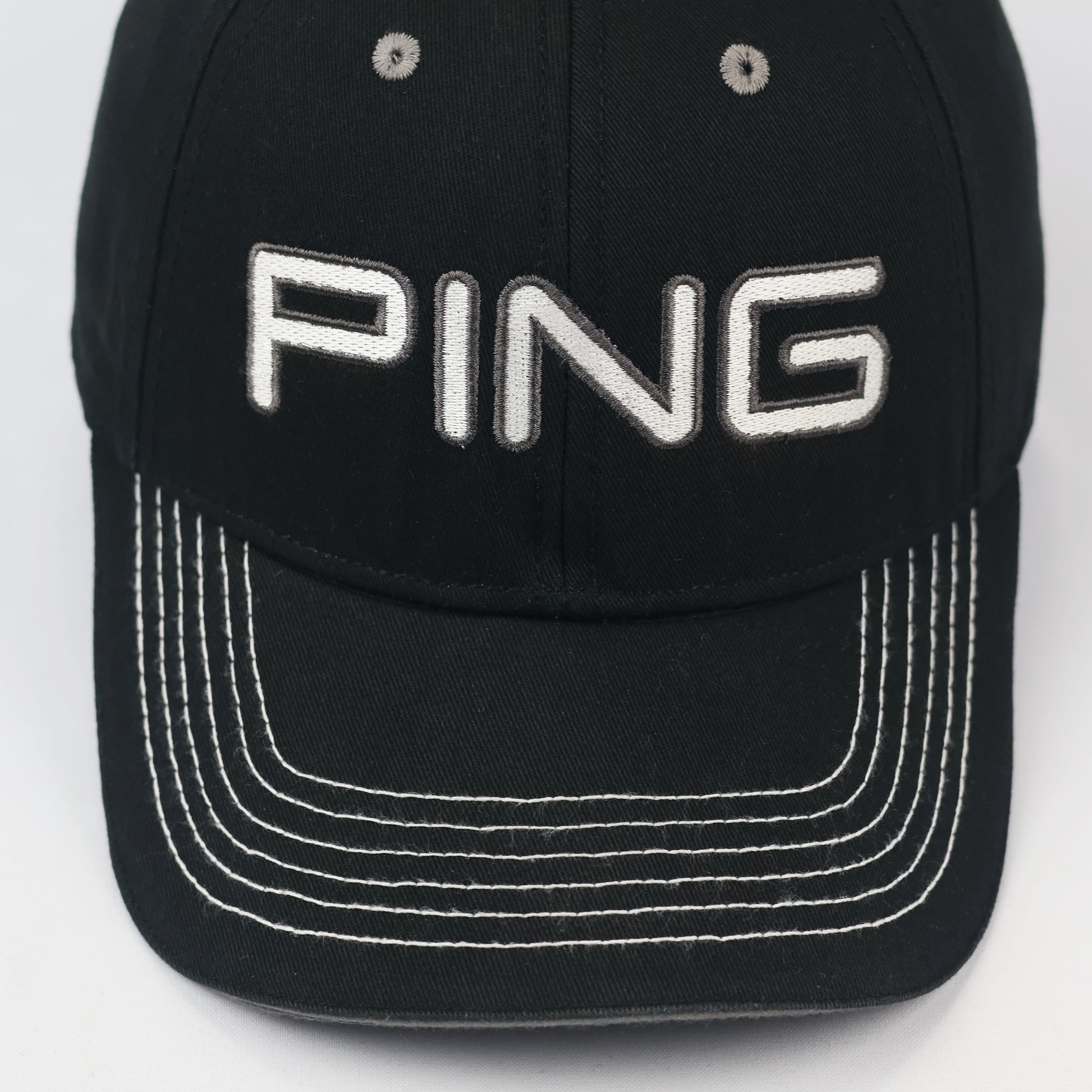 Thrifted PING GOLF "Play Your Best" Black Thrifted Adjustable Baseball Cap