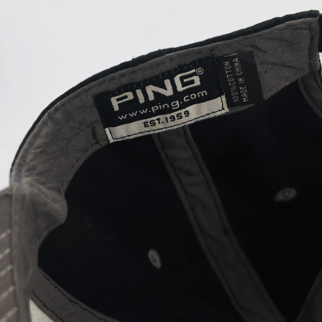 Thrifted PING GOLF "Play Your Best" Black Thrifted Adjustable Baseball Cap