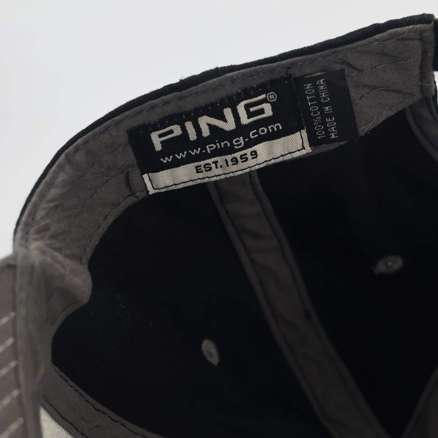 Thrifted PING GOLF "Play Your Best" Black Thrifted Adjustable Baseball Cap