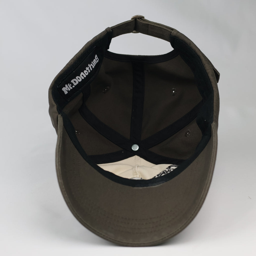 Two-Tone Mr Donothing Graphic Cap - Vintage Earth Tone Dad Hat