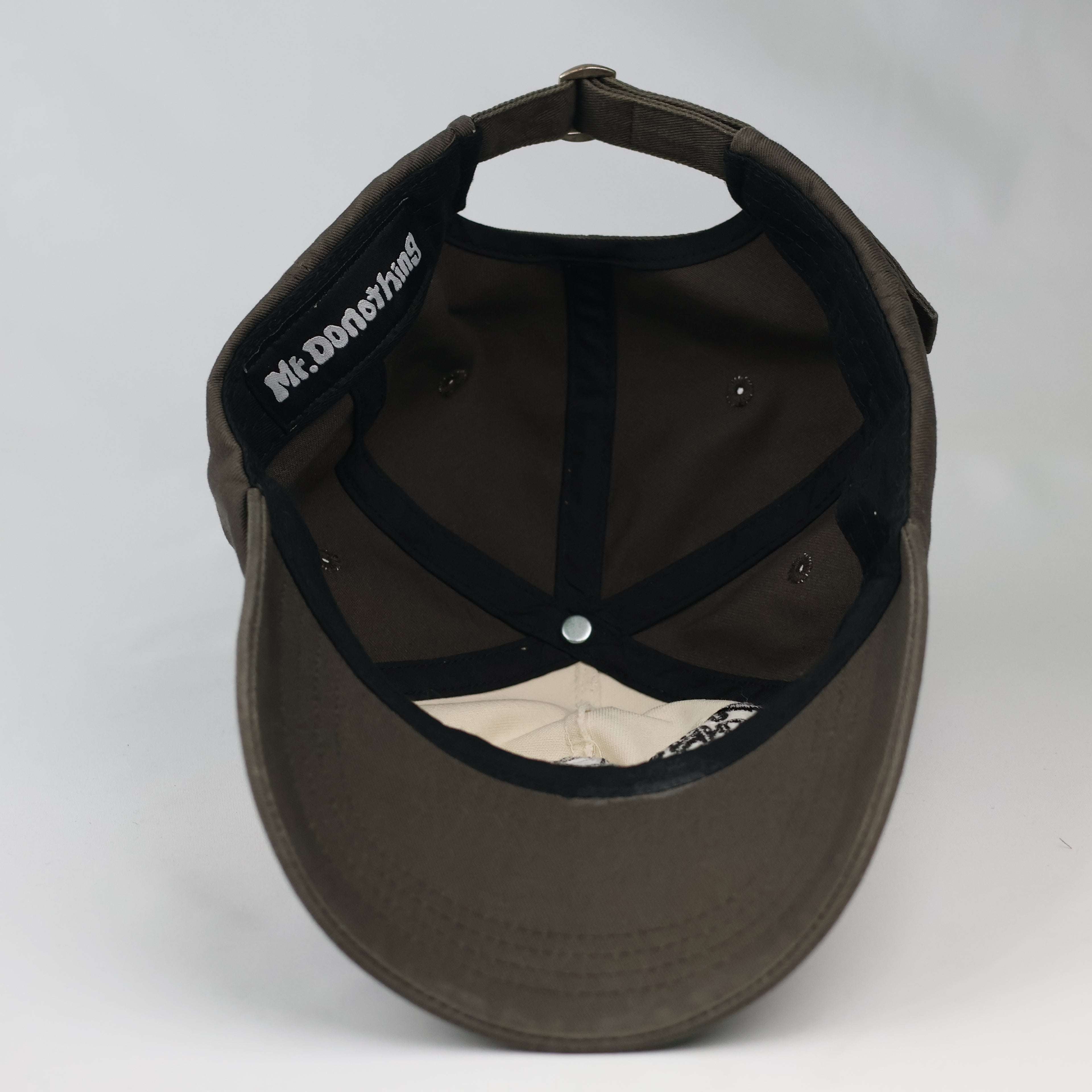 Two-Tone Mr Donothing Graphic Cap - Vintage Earth Tone Dad Hat