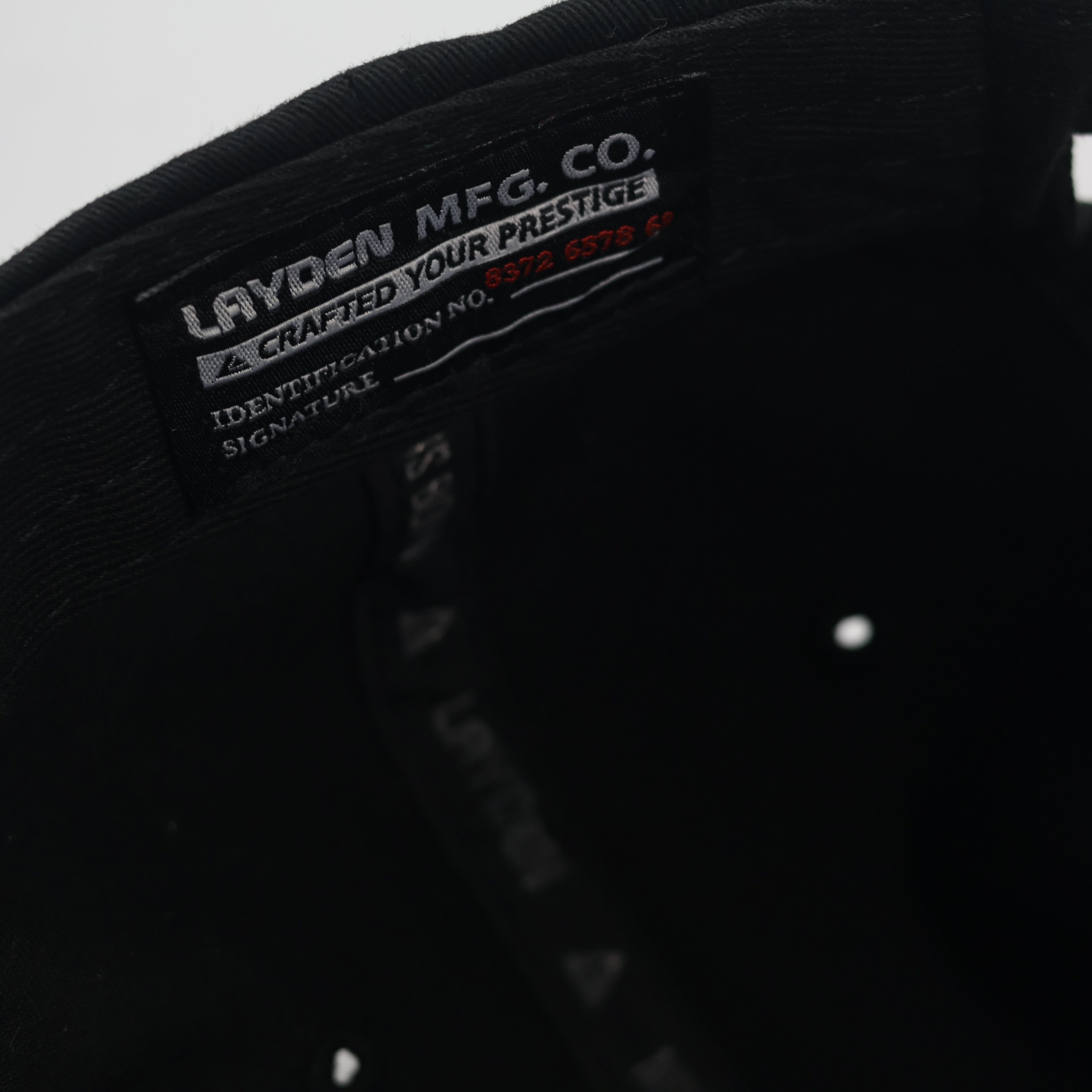 Layden Embroidered Thrifted Strapback Hat - Minimalist Black Cap