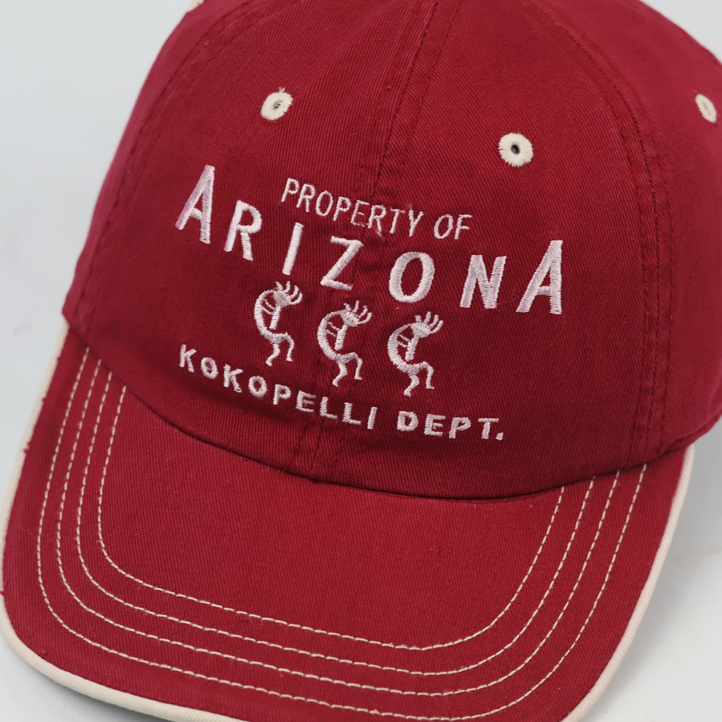 Thrifted American Original Arizona Embroidered Cap – Maroon/Tan