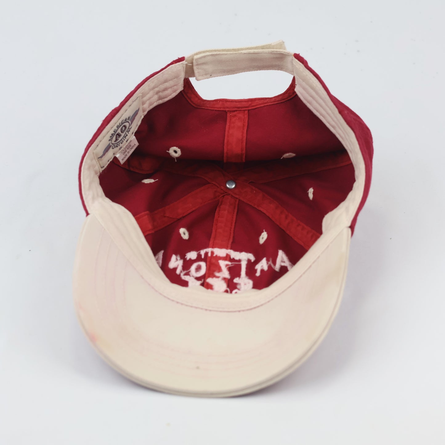 Thrifted American Original Arizona Embroidered Cap – Maroon/Tan