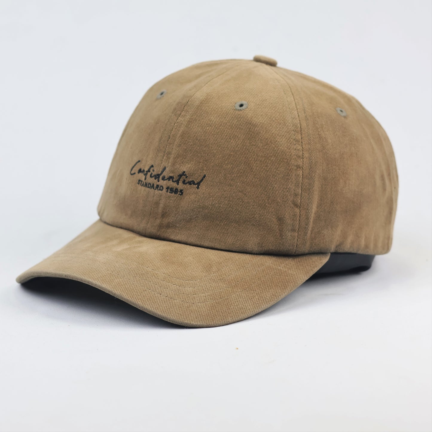 Thrifted Khaki Cotton Adjustable Thrifted Cap - Brookside New York Aesthetic